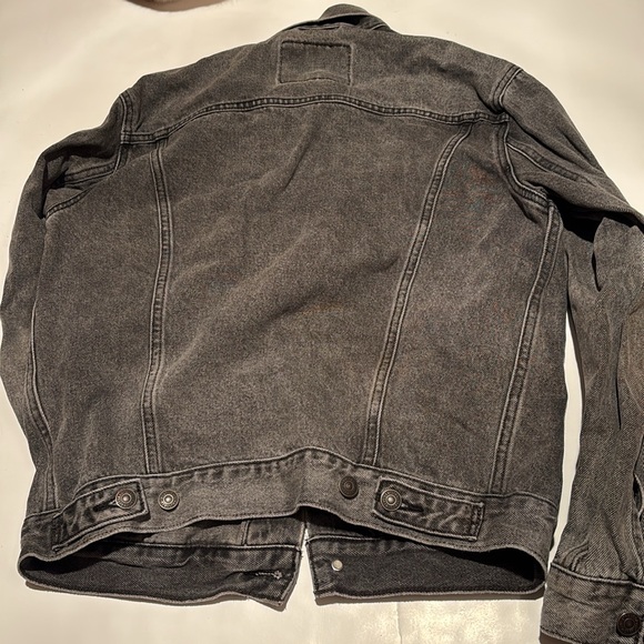 Levi's Men's Charcoal Denim Jean Jacket S vintage - Picture 12 of 13